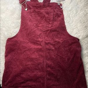Corduroy overall dress